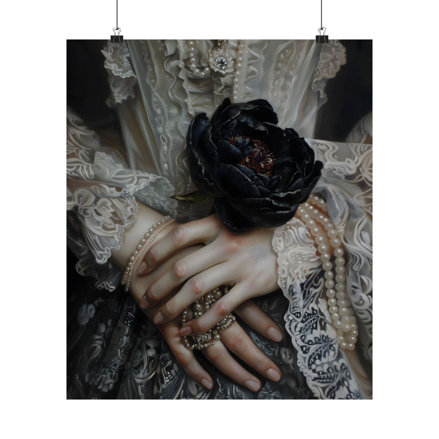 Black Rose Art Print