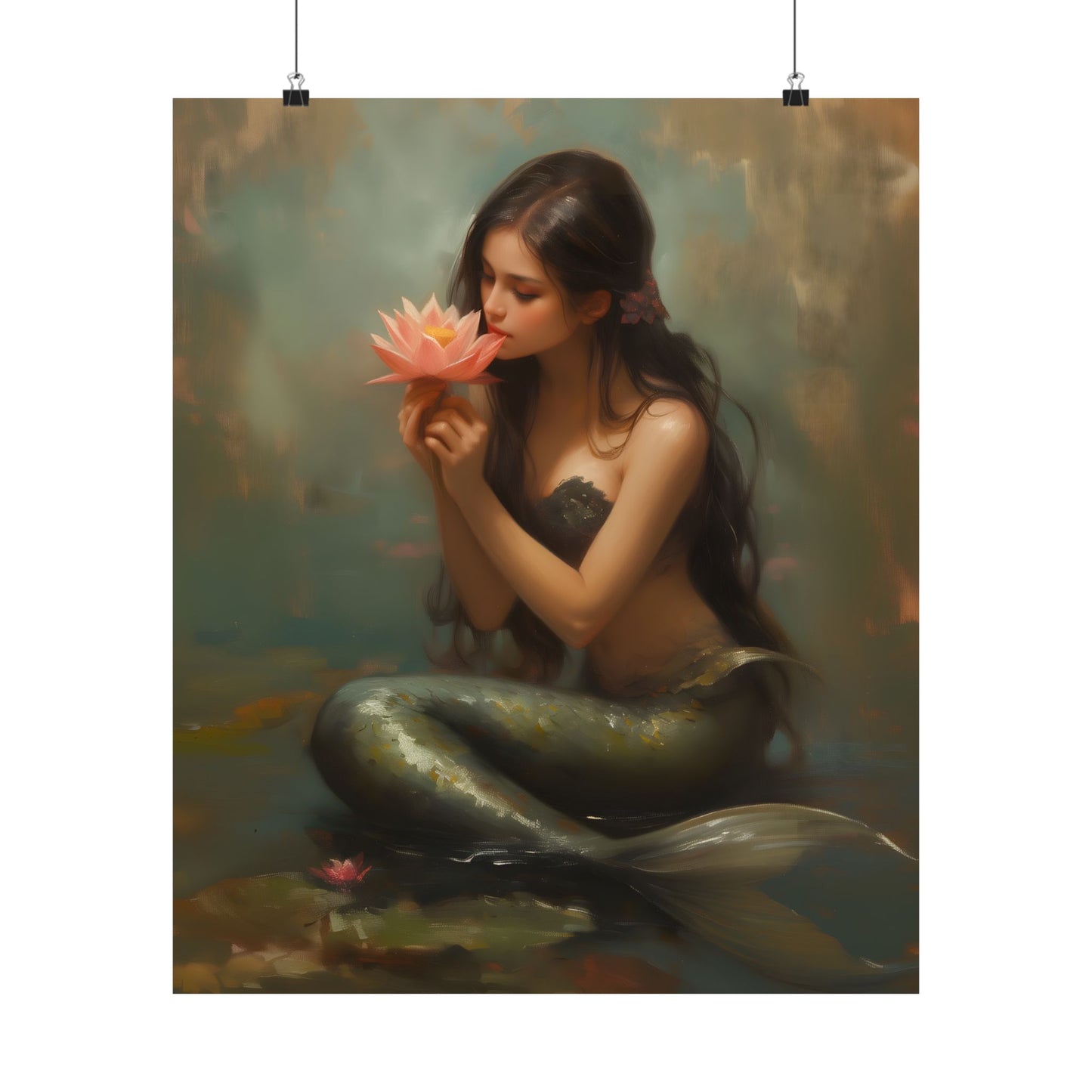 Lotus Mermaid Art Print