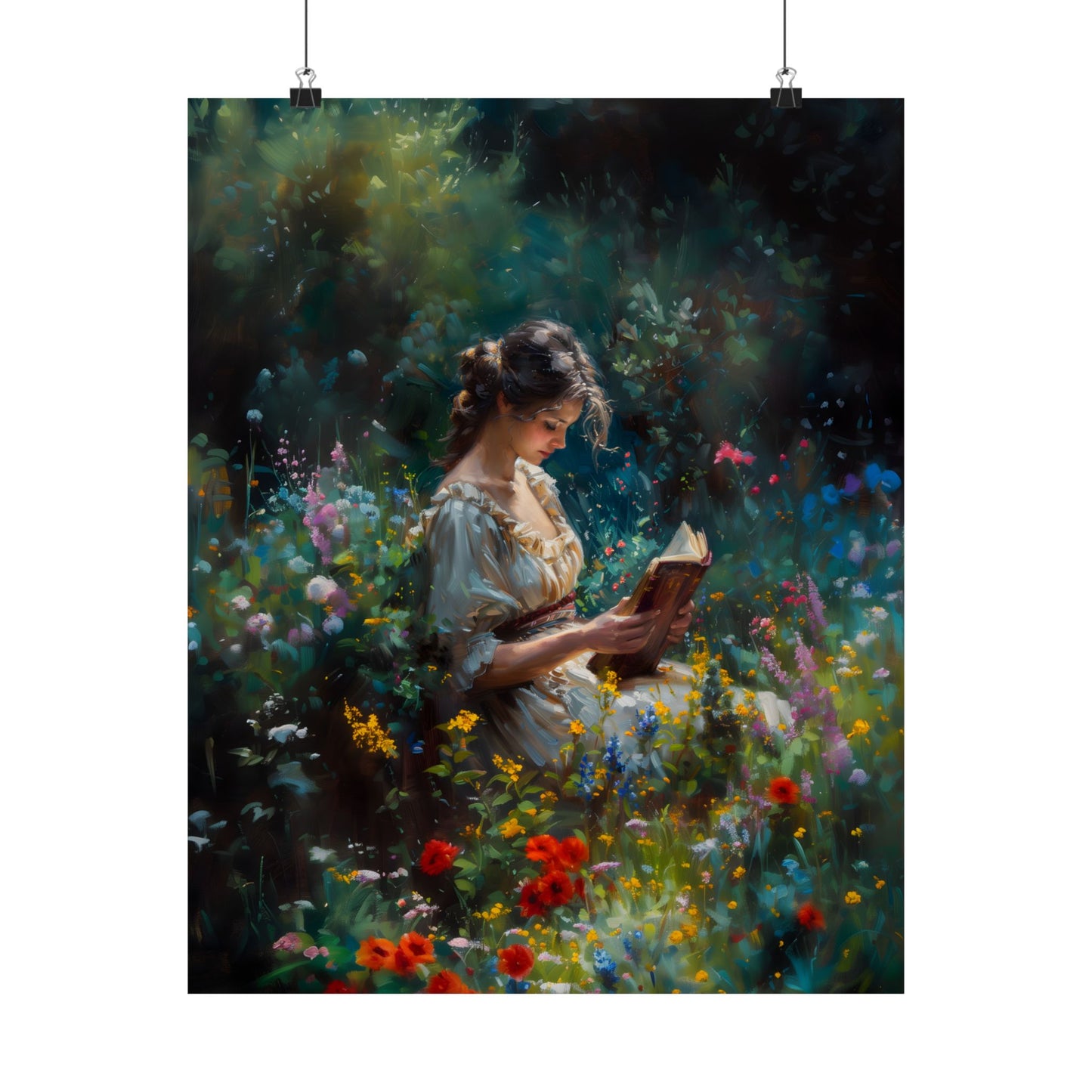 Lady Reader Art Print