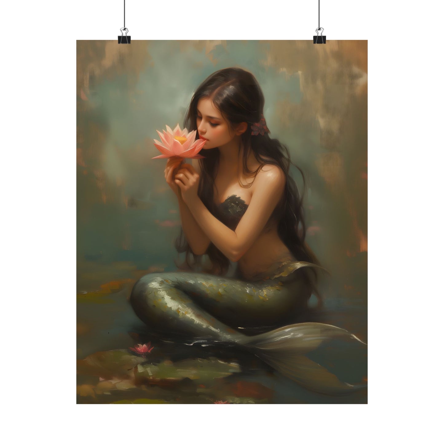 Lotus Mermaid Art Print