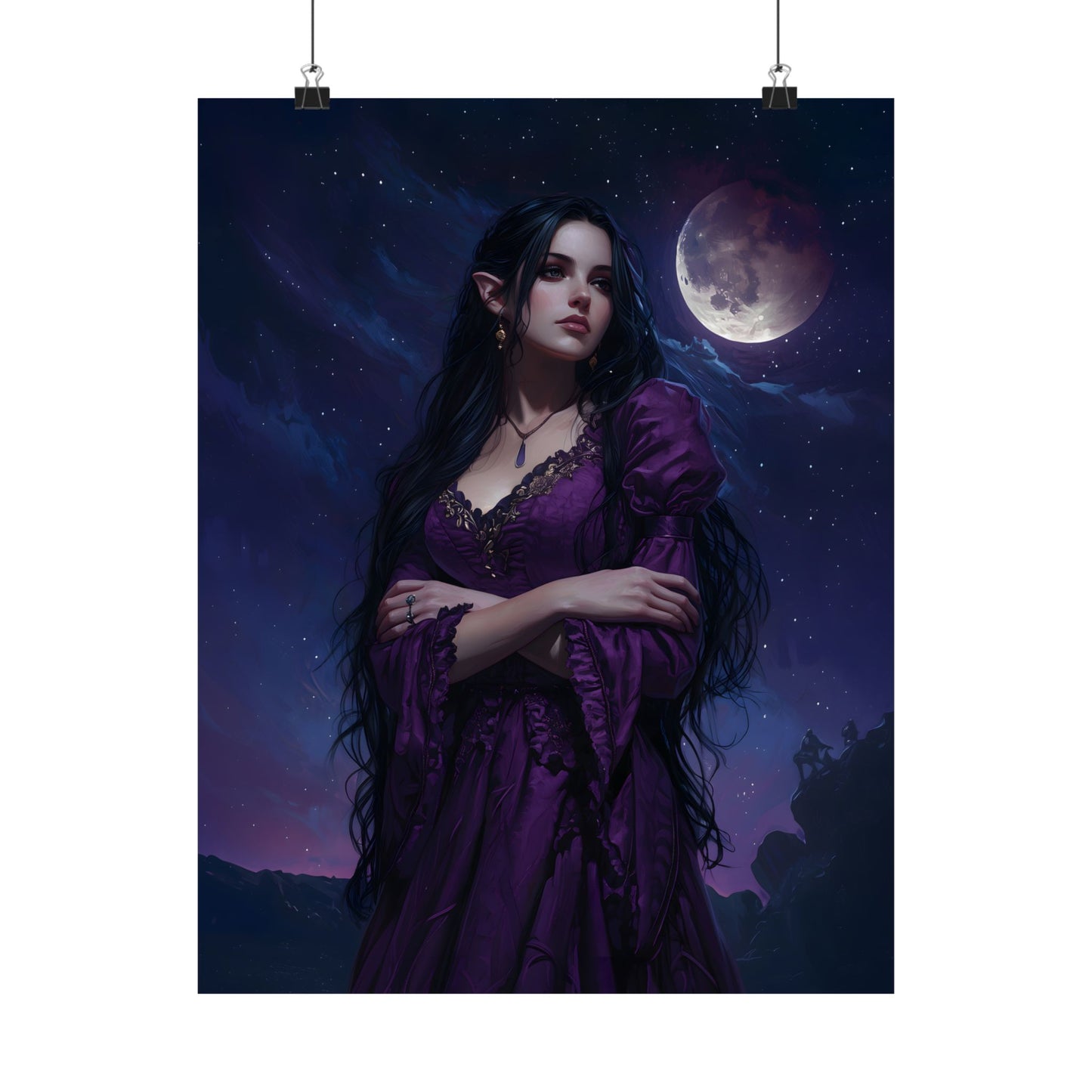 Dark Elven Princess Art Print