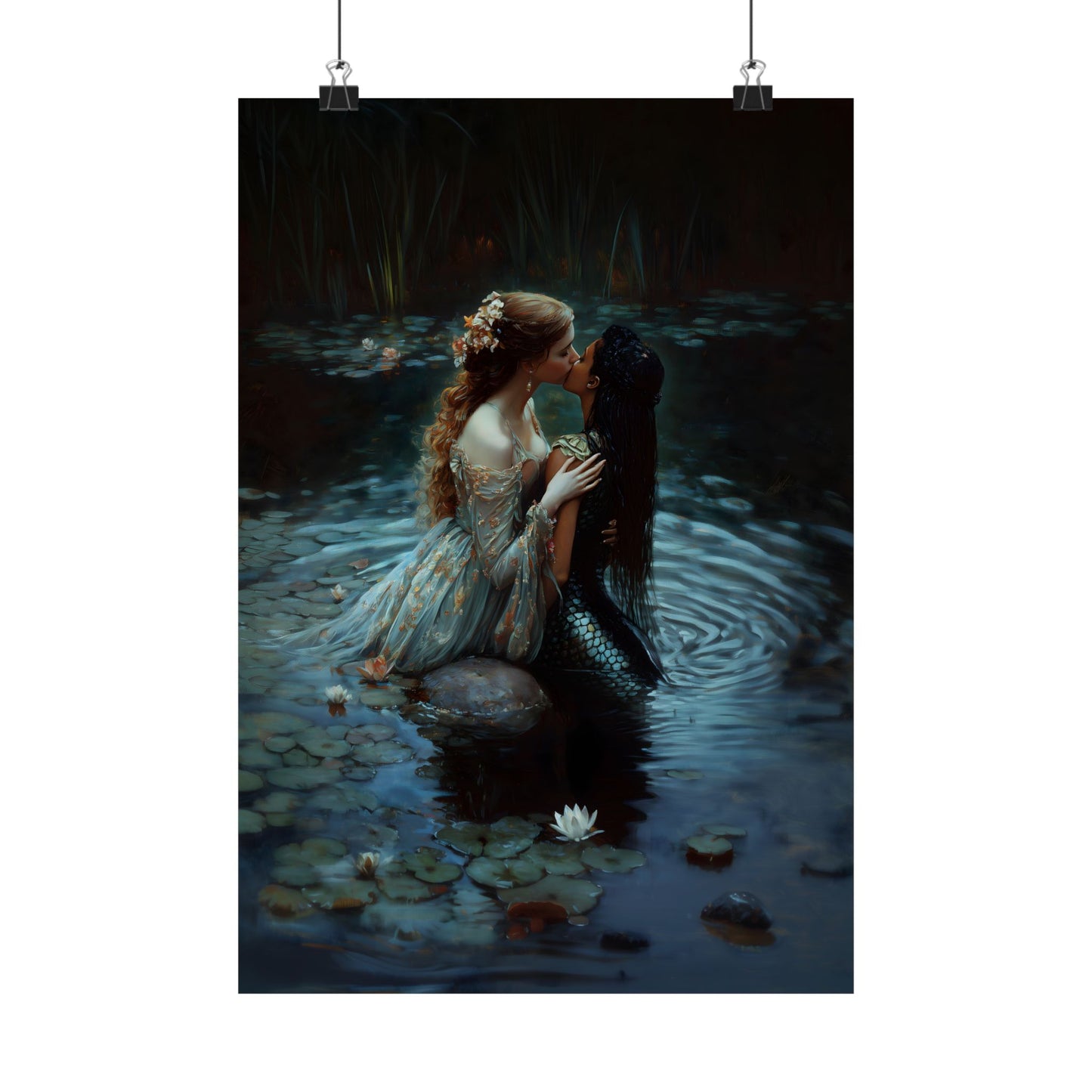 Mermaid Lovers Art Print