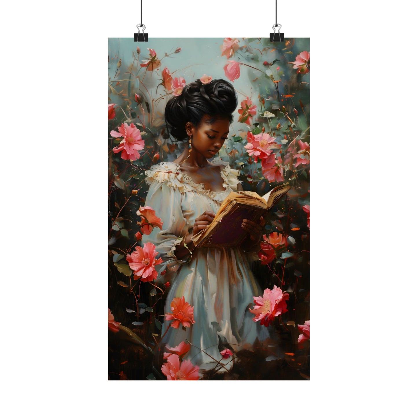 Floral Reader Art Print