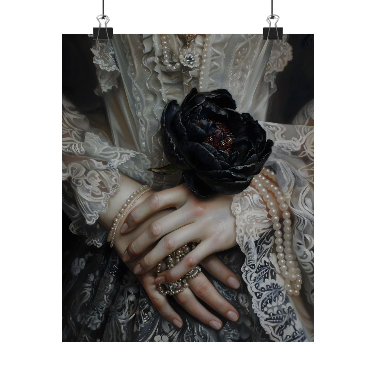 Black Rose Art Print