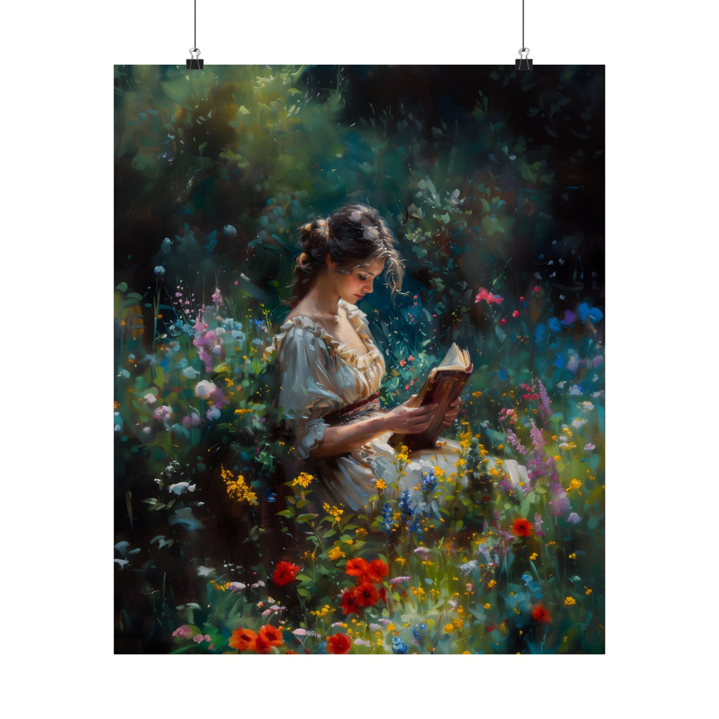 Lady Reader Art Print