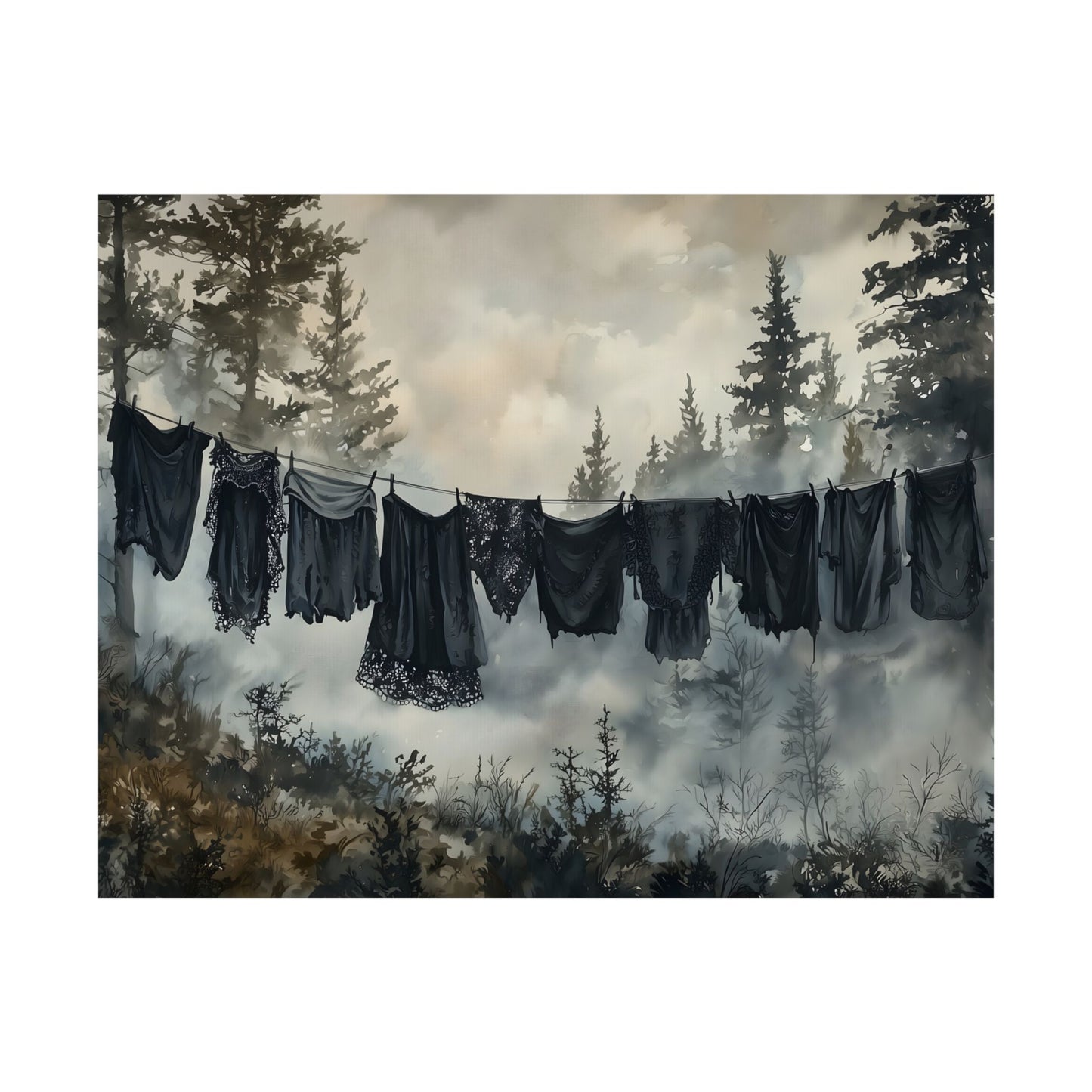 Goth Laundry Day Art Print