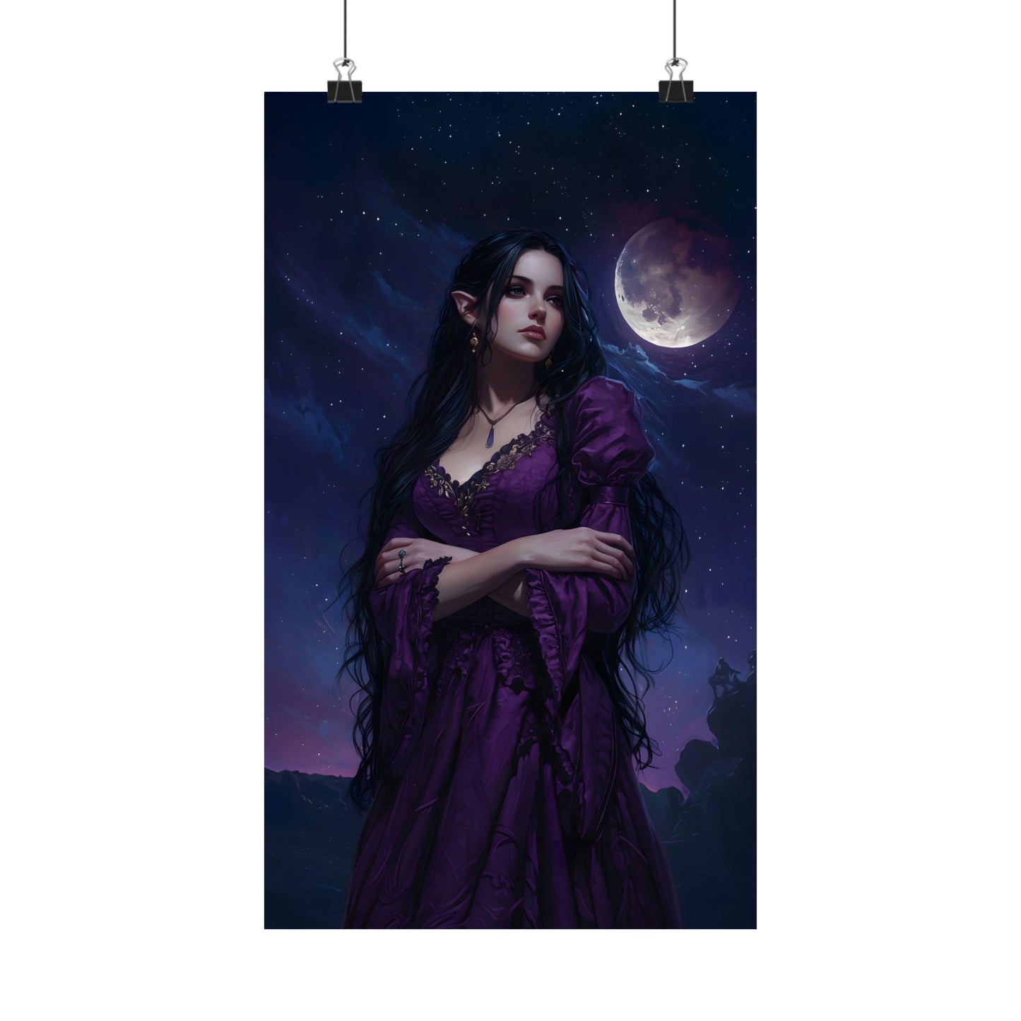 Dark Elven Princess Art Print