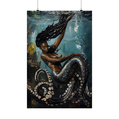 Octopus Mermaid Art Print