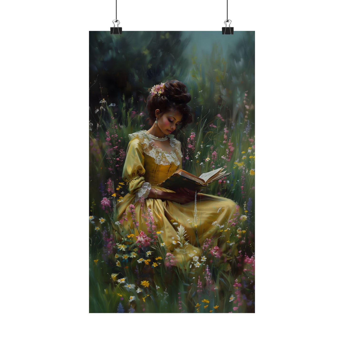 Wildflower Reader Art Print