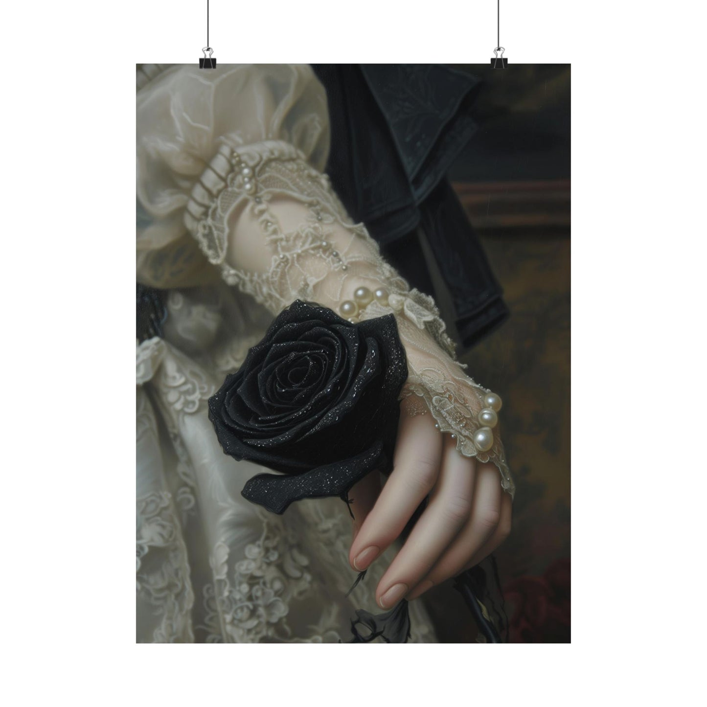 Black Rose Art Print