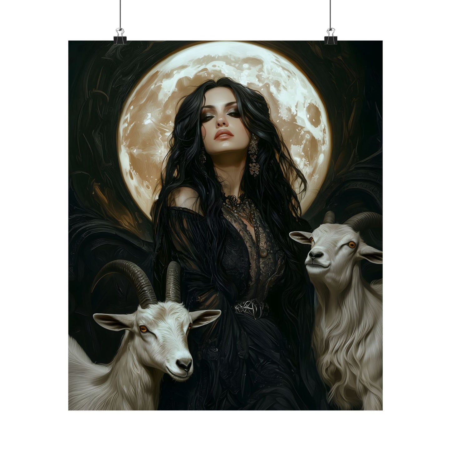 Goats & Witch Art Print