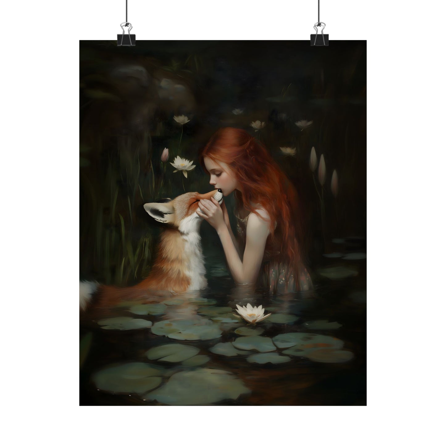 Girl with a Fox Art Print