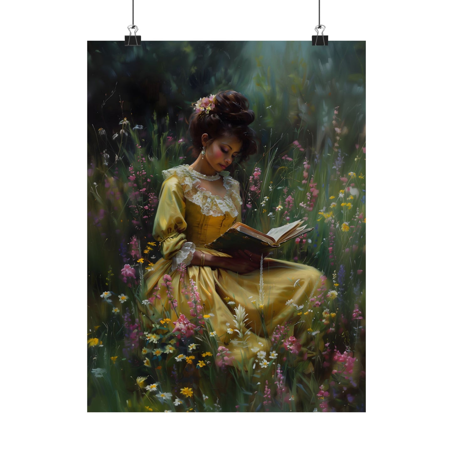 Wildflower Reader Art Print