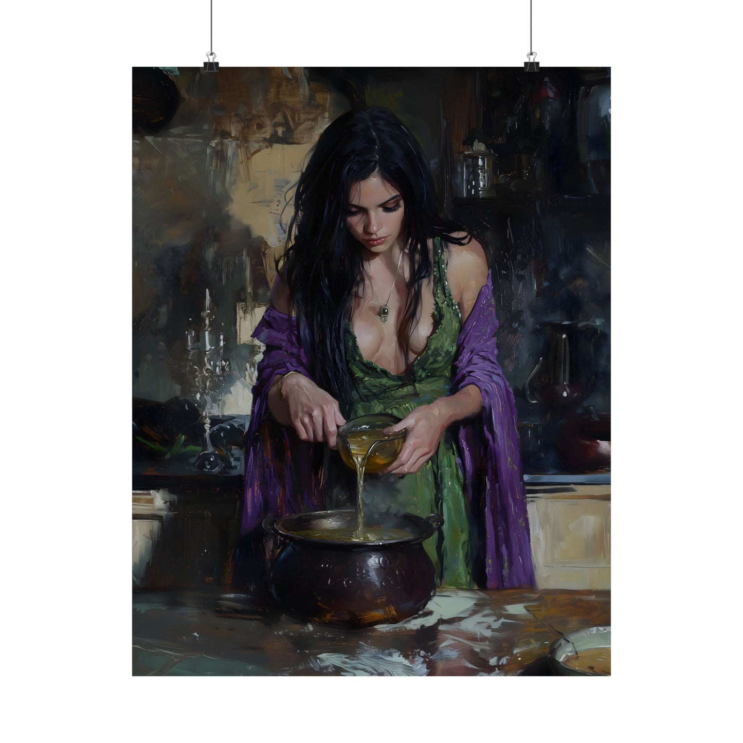 Witchy kitchen Art Print