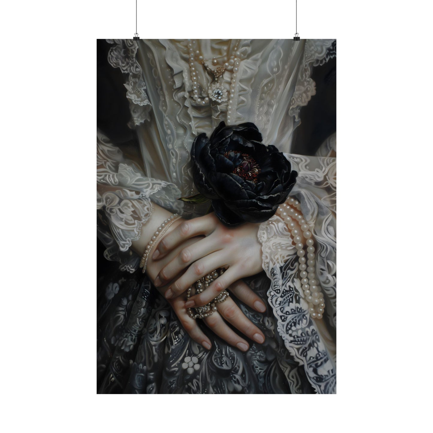 Black Rose Art Print