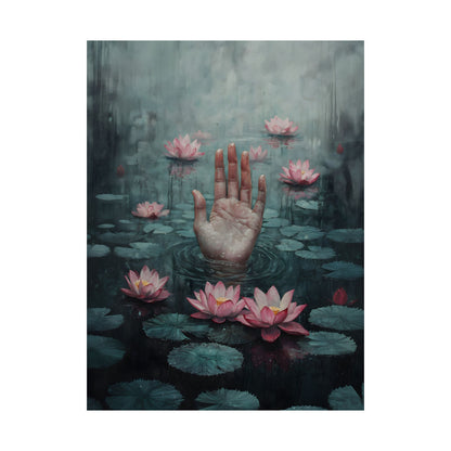 Drowning Hand Art Print