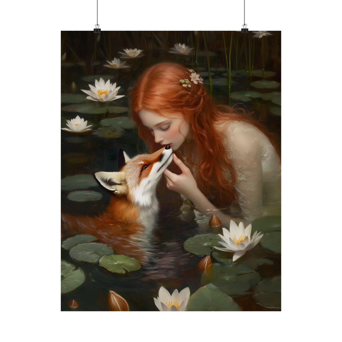 Girl with a Fox Art Print