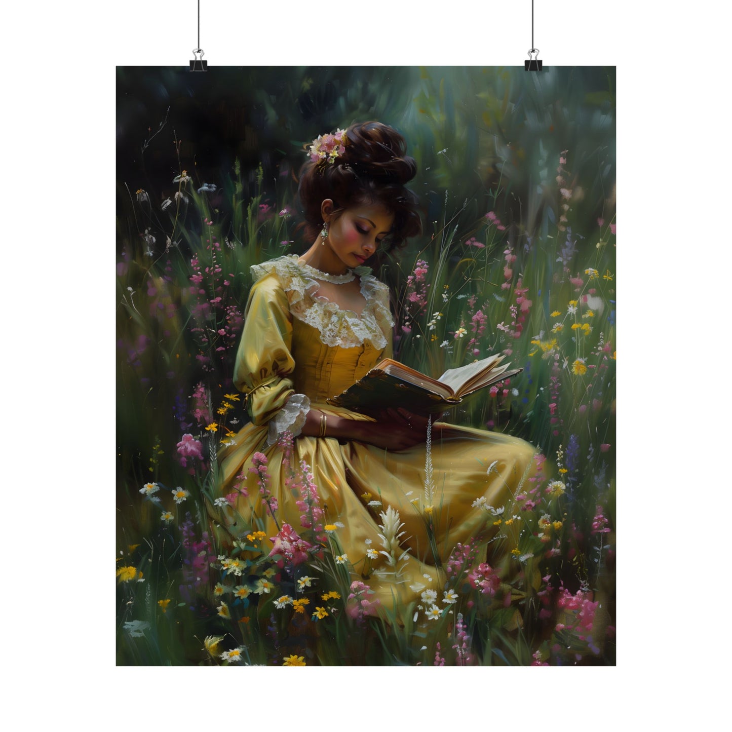 Wildflower Reader Art Print