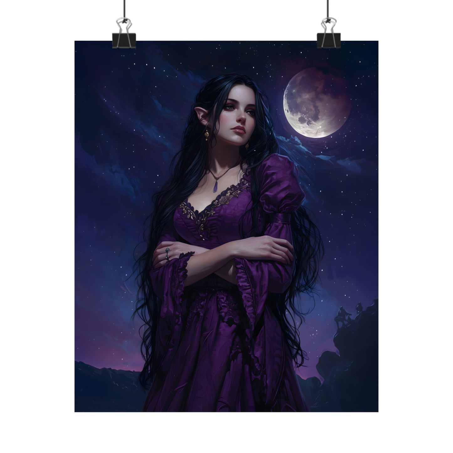 Dark Elven Princess Art Print