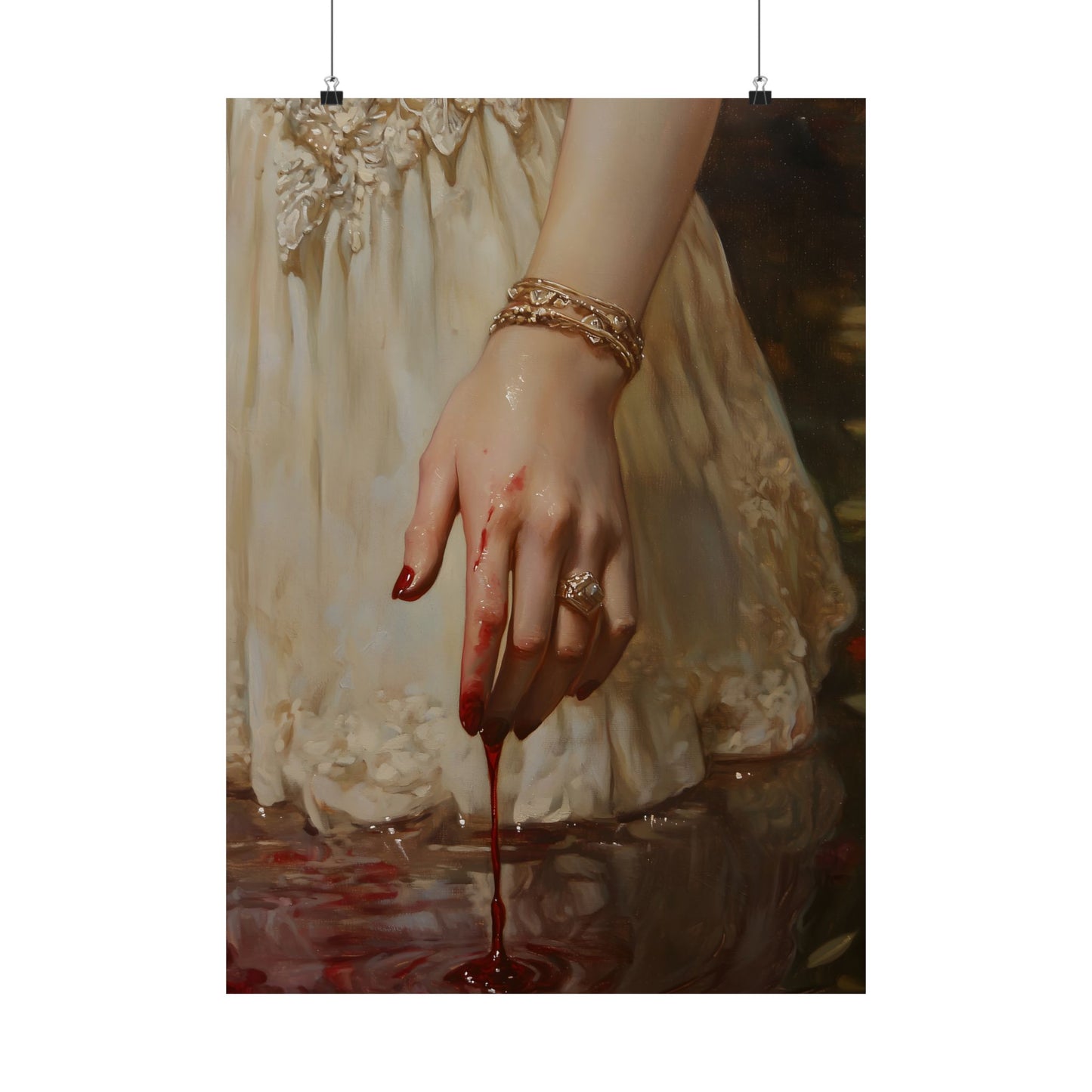 Blood on Her Hand Art Print