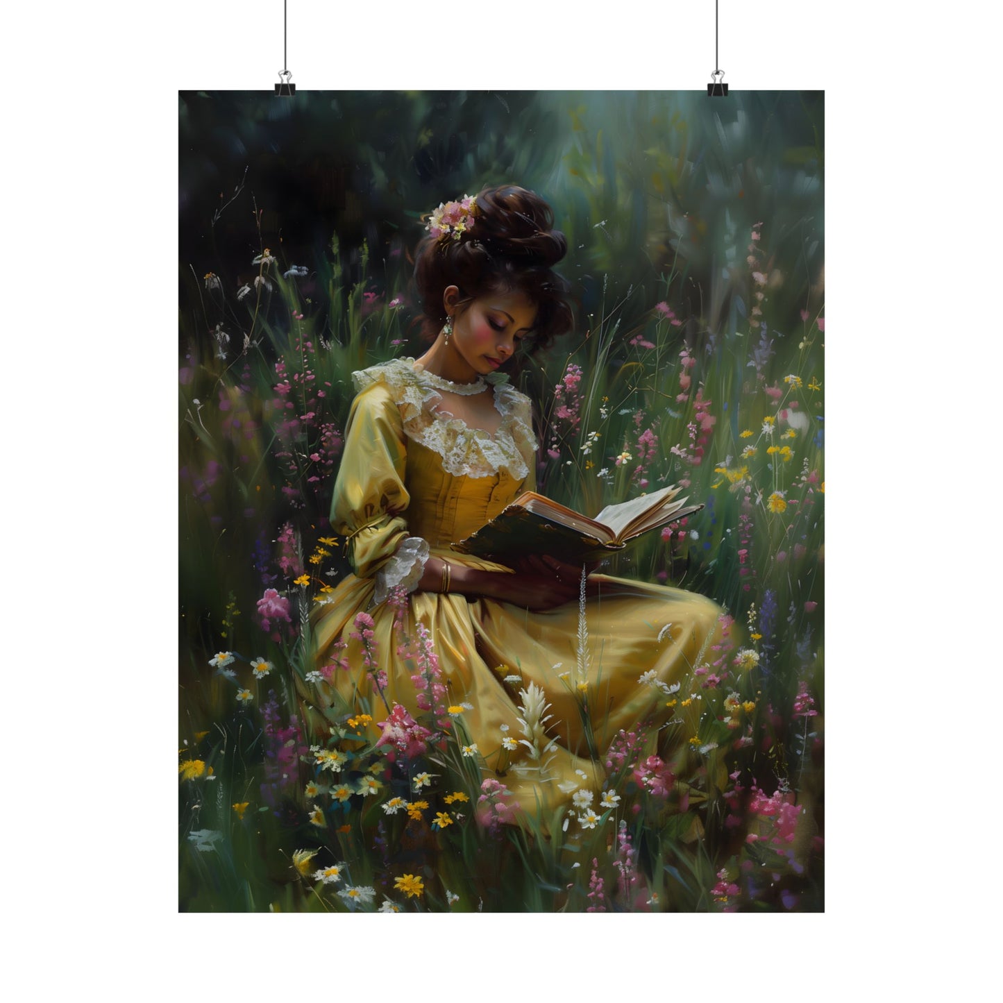 Wildflower Reader Art Print