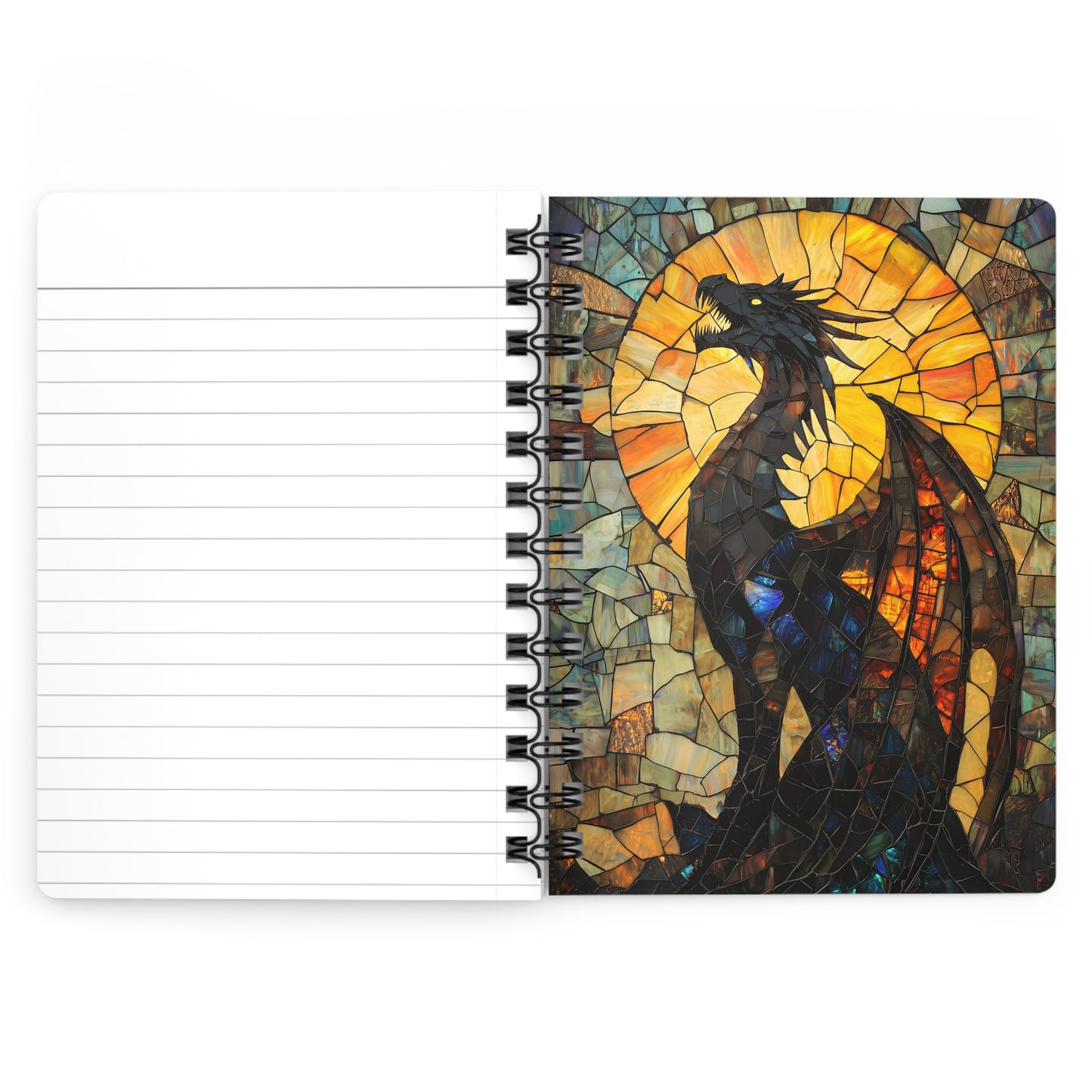 Black Dragon Spiral Bound Journal