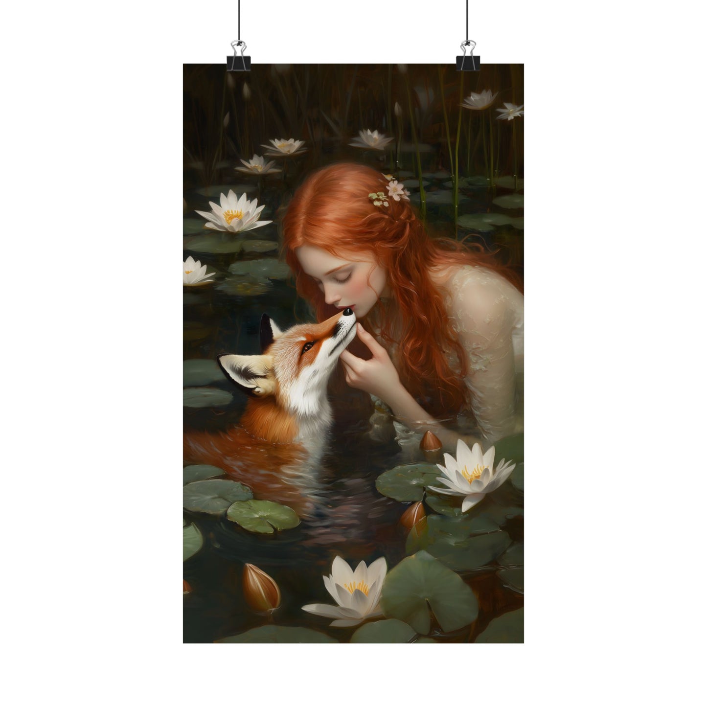 Girl with a Fox Art Print