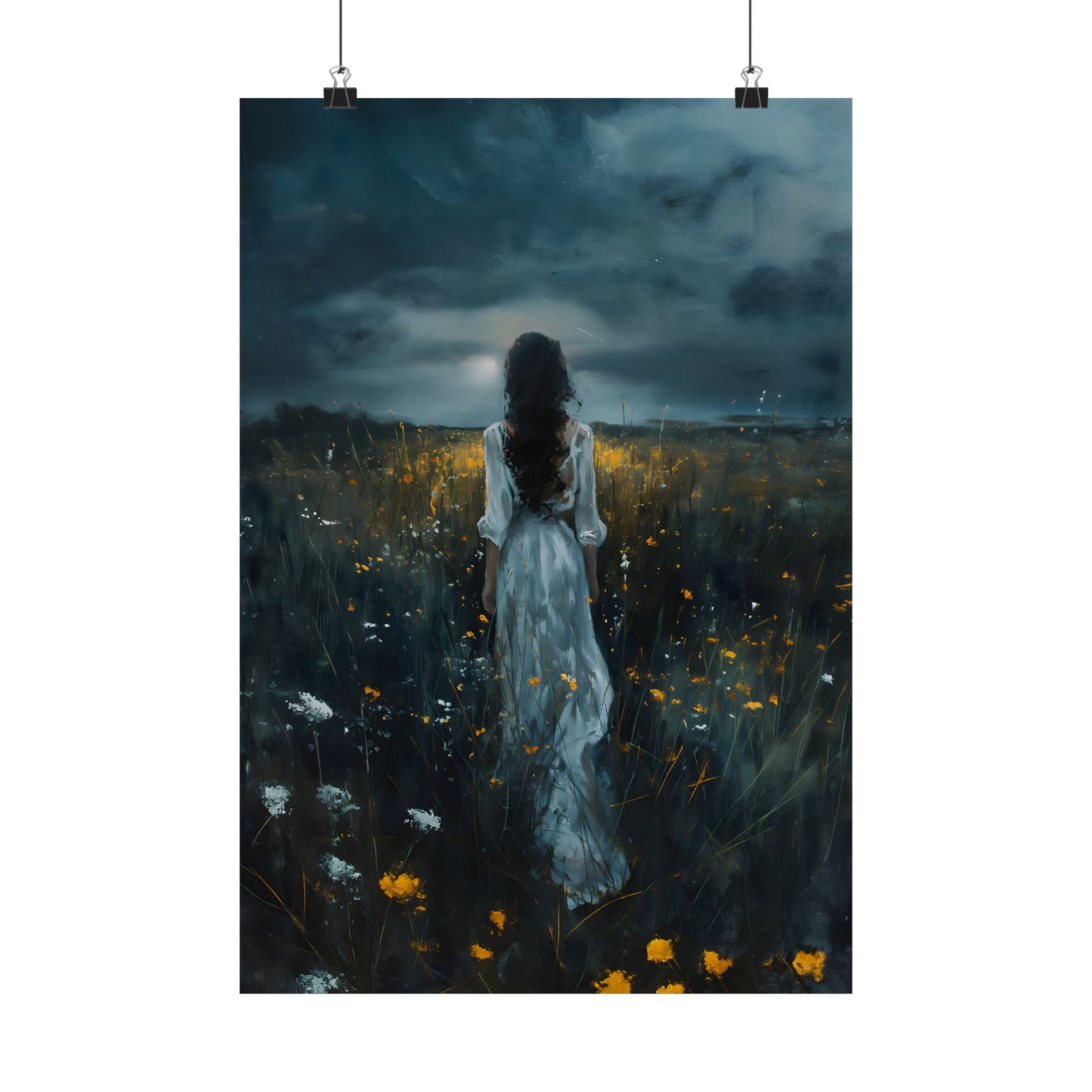 Meadow at night Art Print