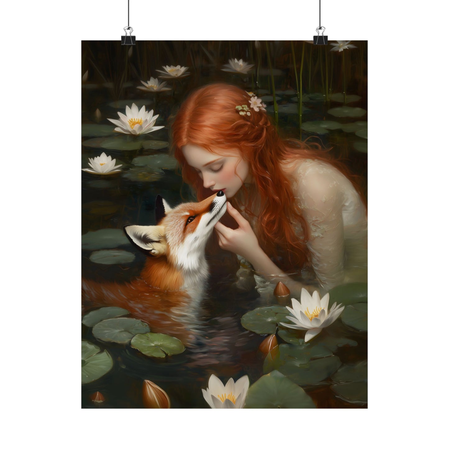 Girl with a Fox Art Print