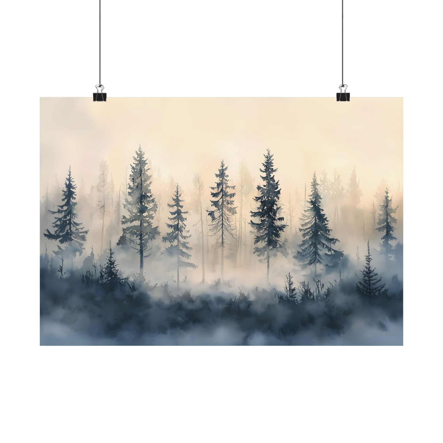 Misty Forest Art Print