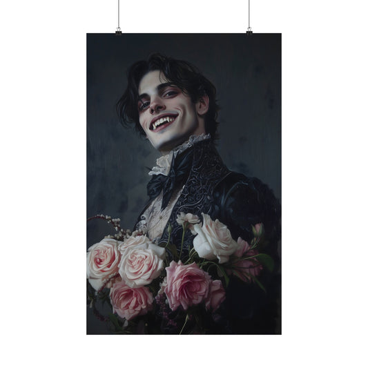 Roses & Vampire Art Print