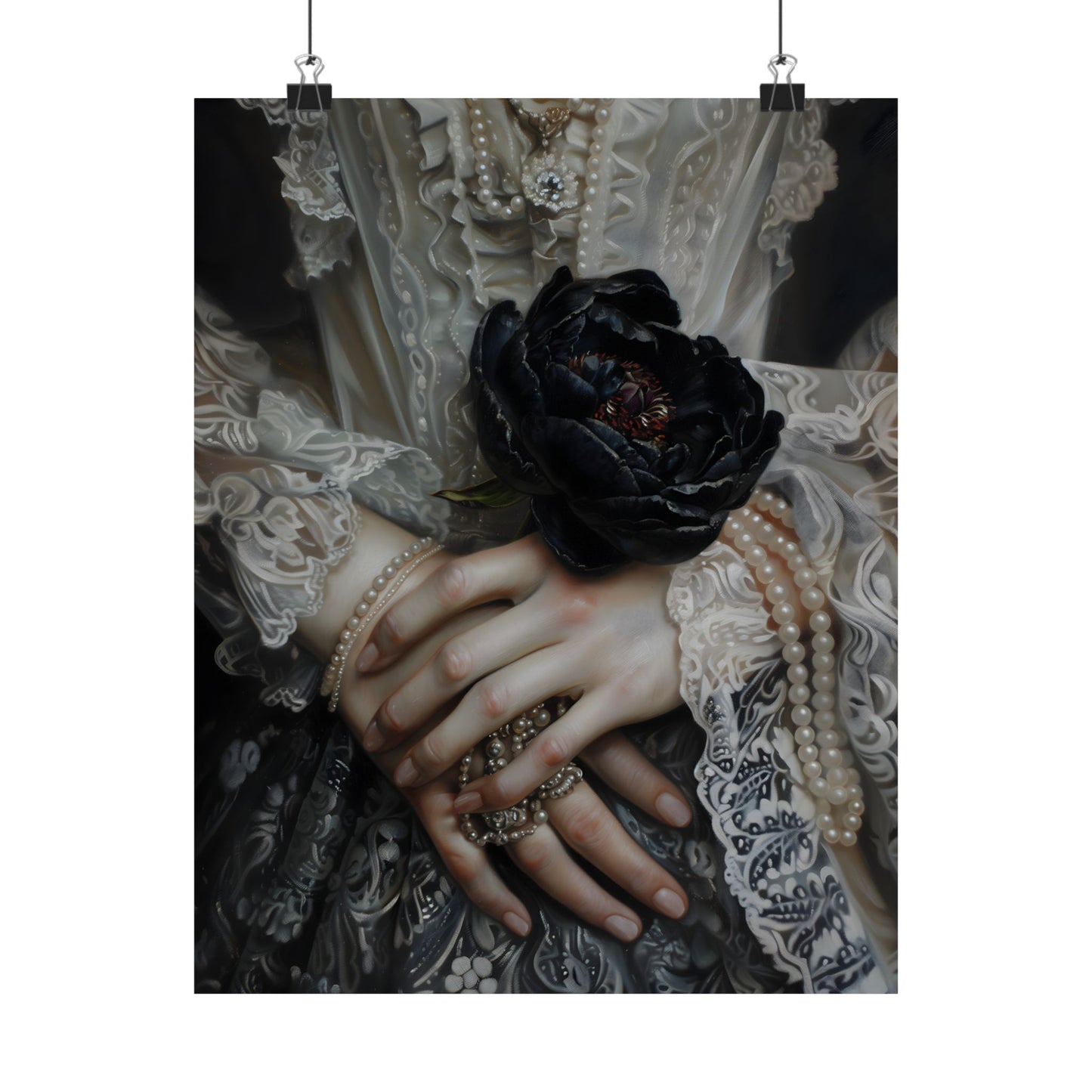 Black Rose Art Print