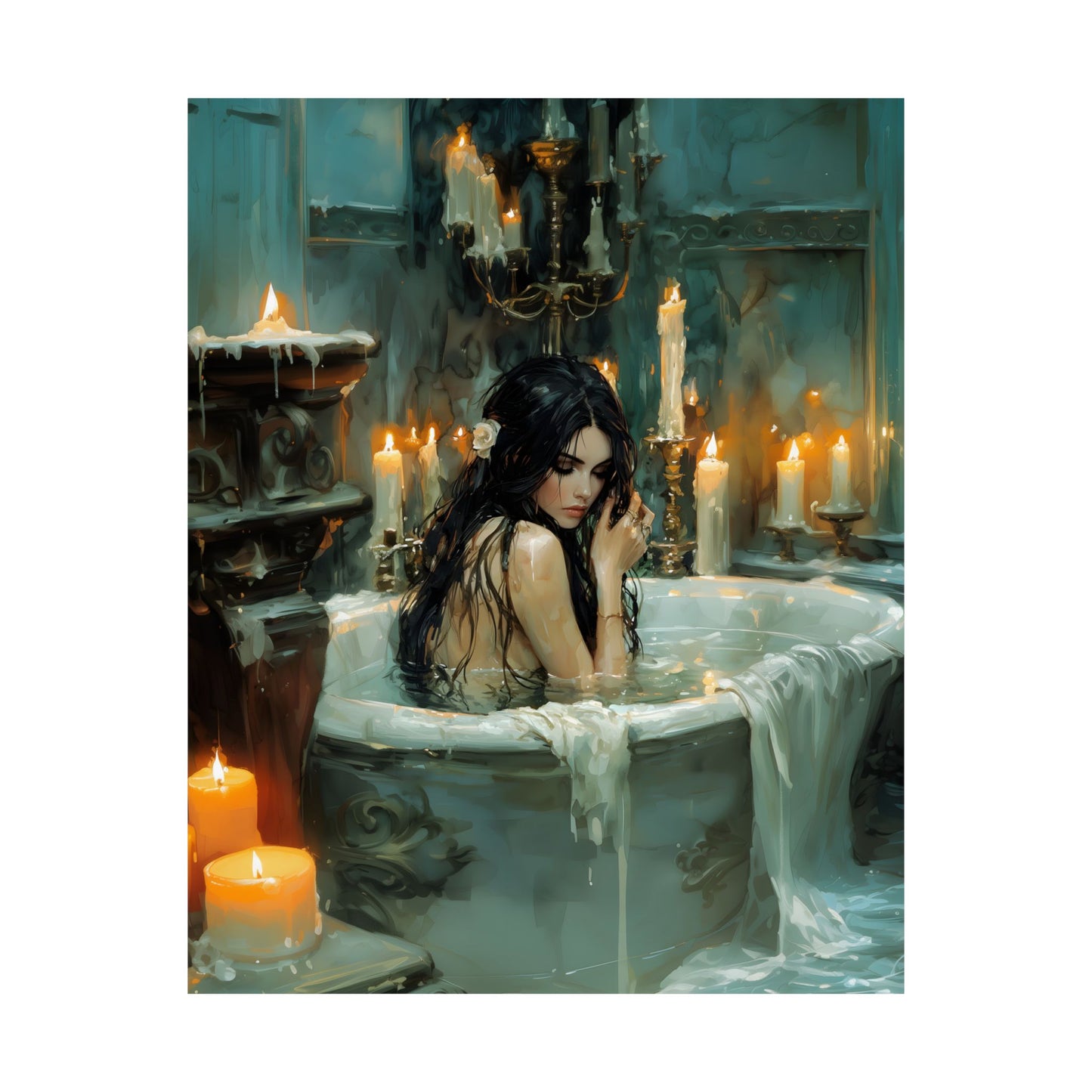 Witchy Bathtube Art Print