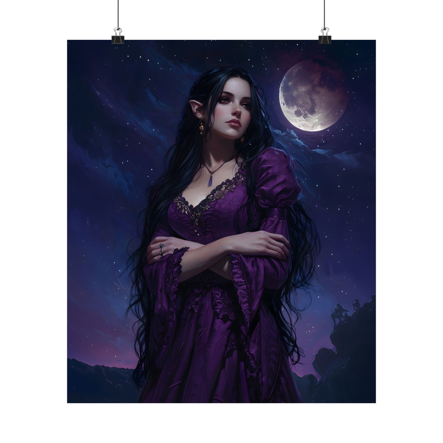 Dark Elven Princess Art Print