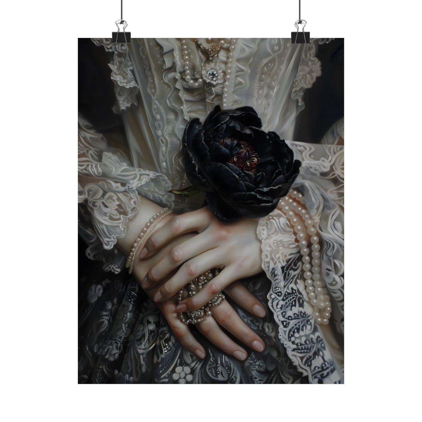 Black Rose Art Print