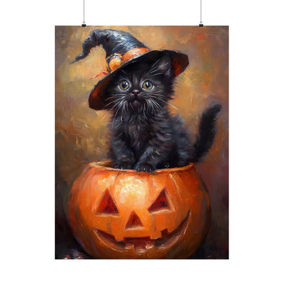 Pumpkin Kitten Art Print