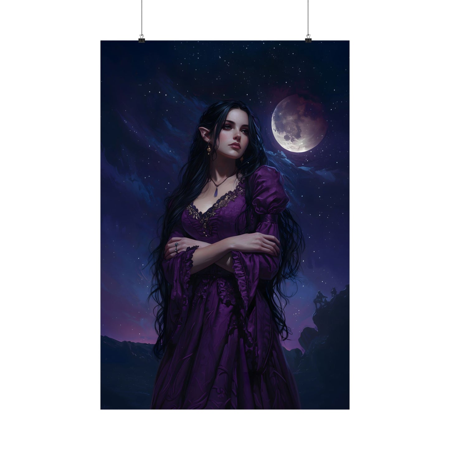 Dark Elven Princess Art Print