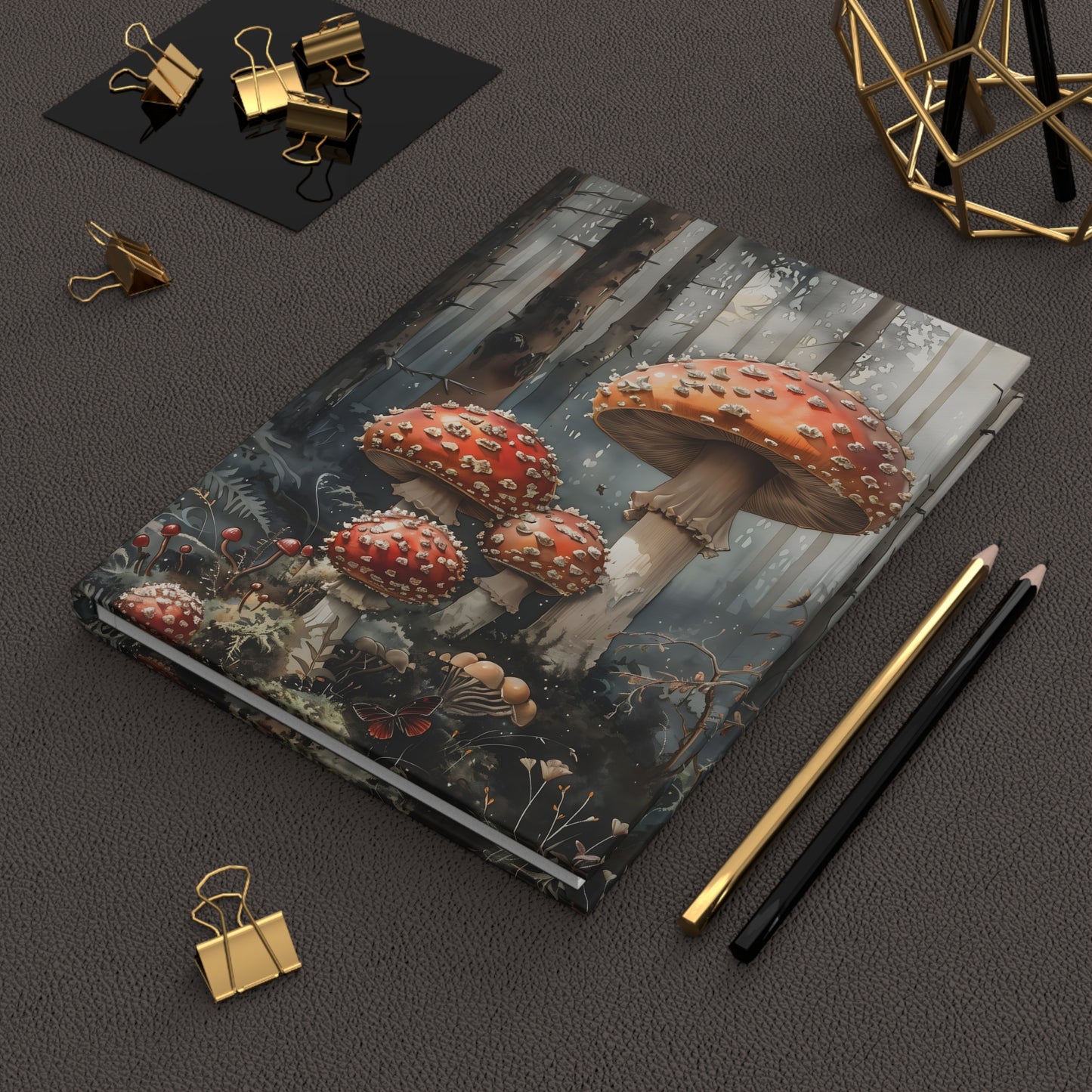 Mushrooms Hardcover Notebook