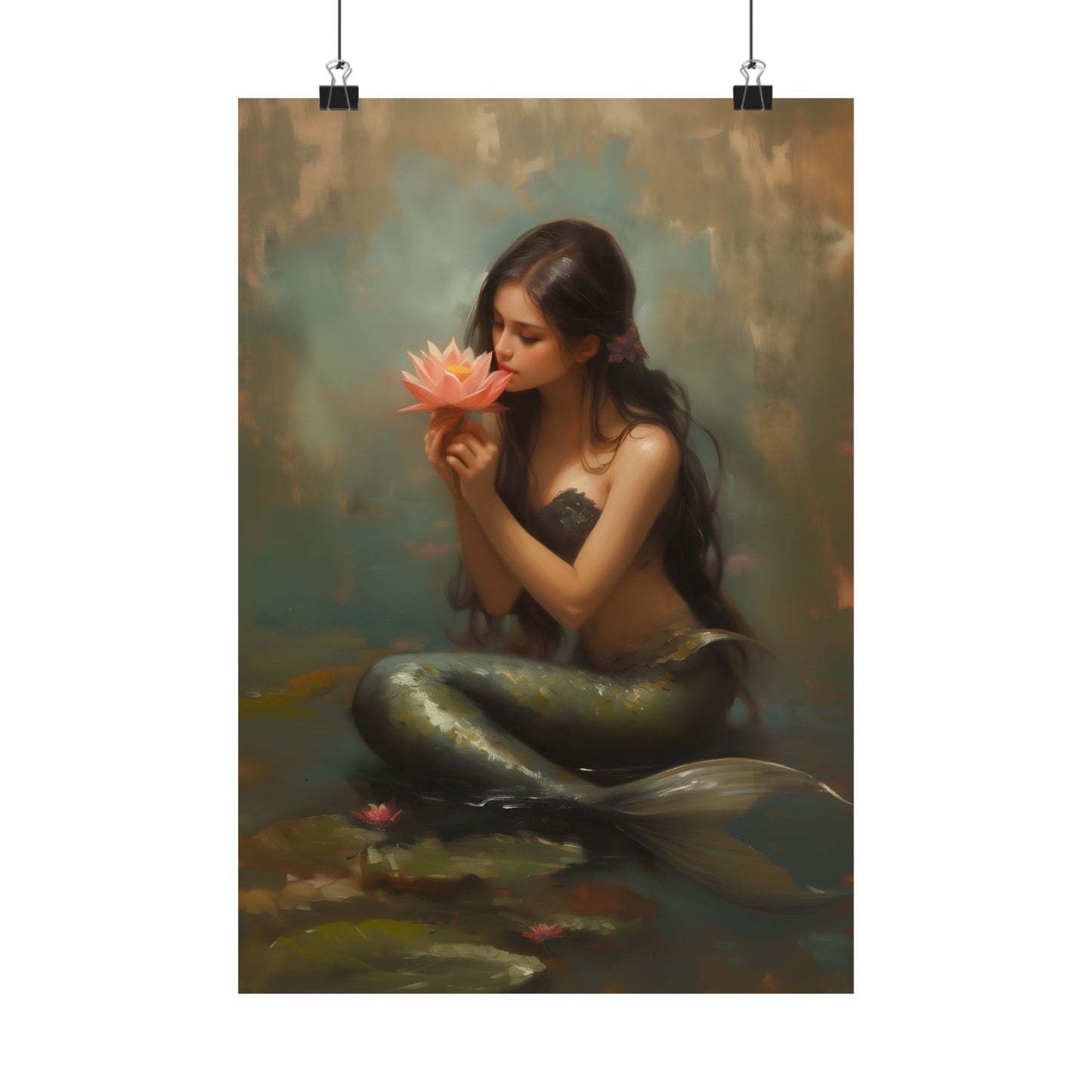 Lotus Mermaid Art Print