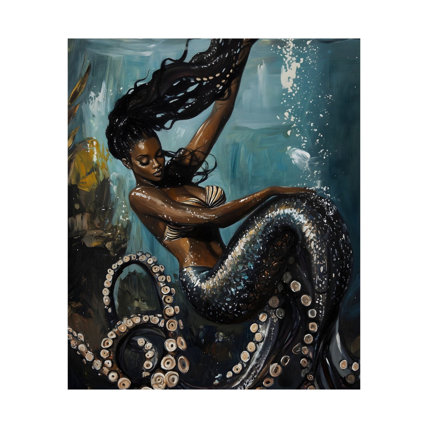 Octopus Mermaid Art Print