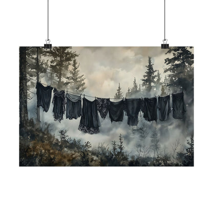 Goth Laundry Day Art Print