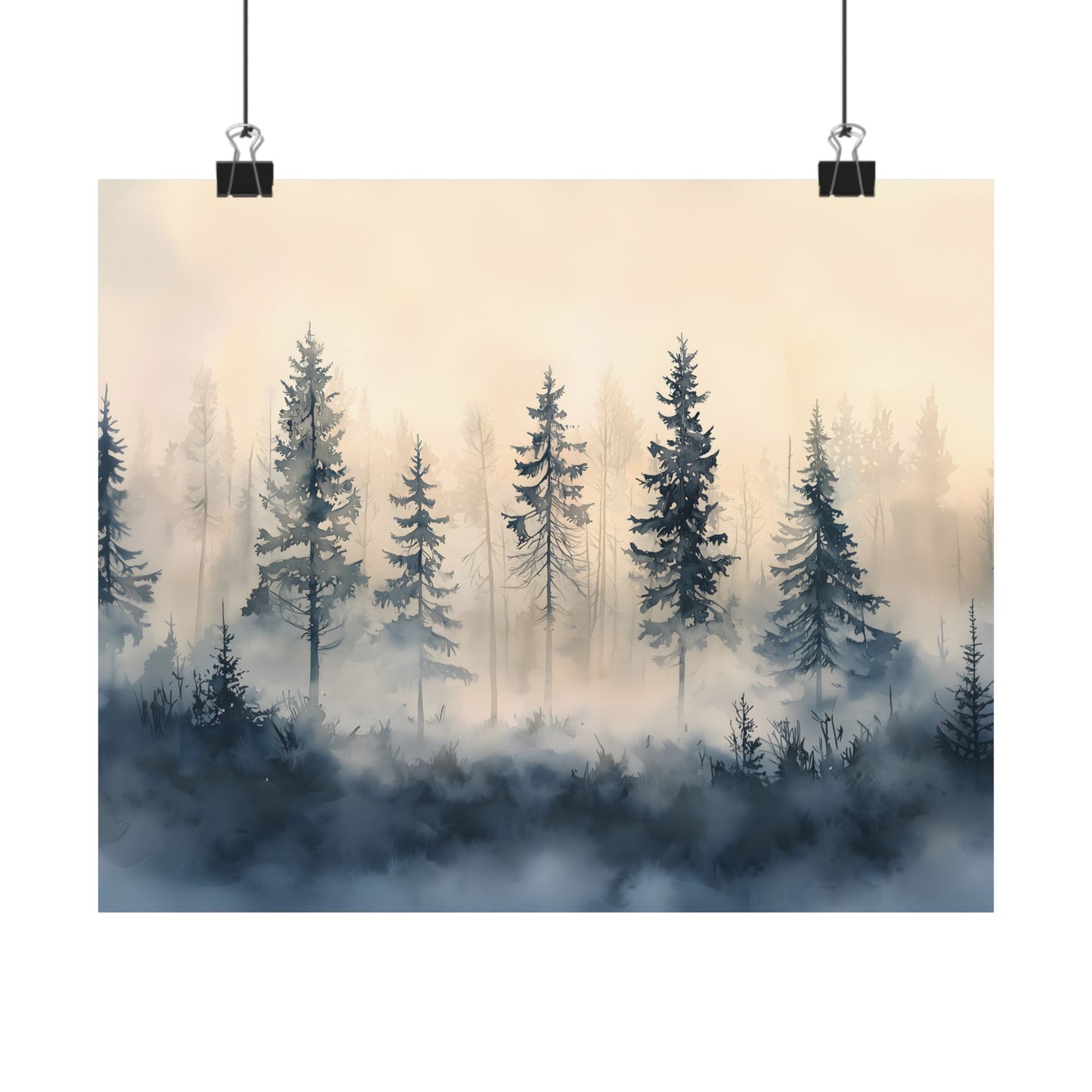 Misty Forest Art Print