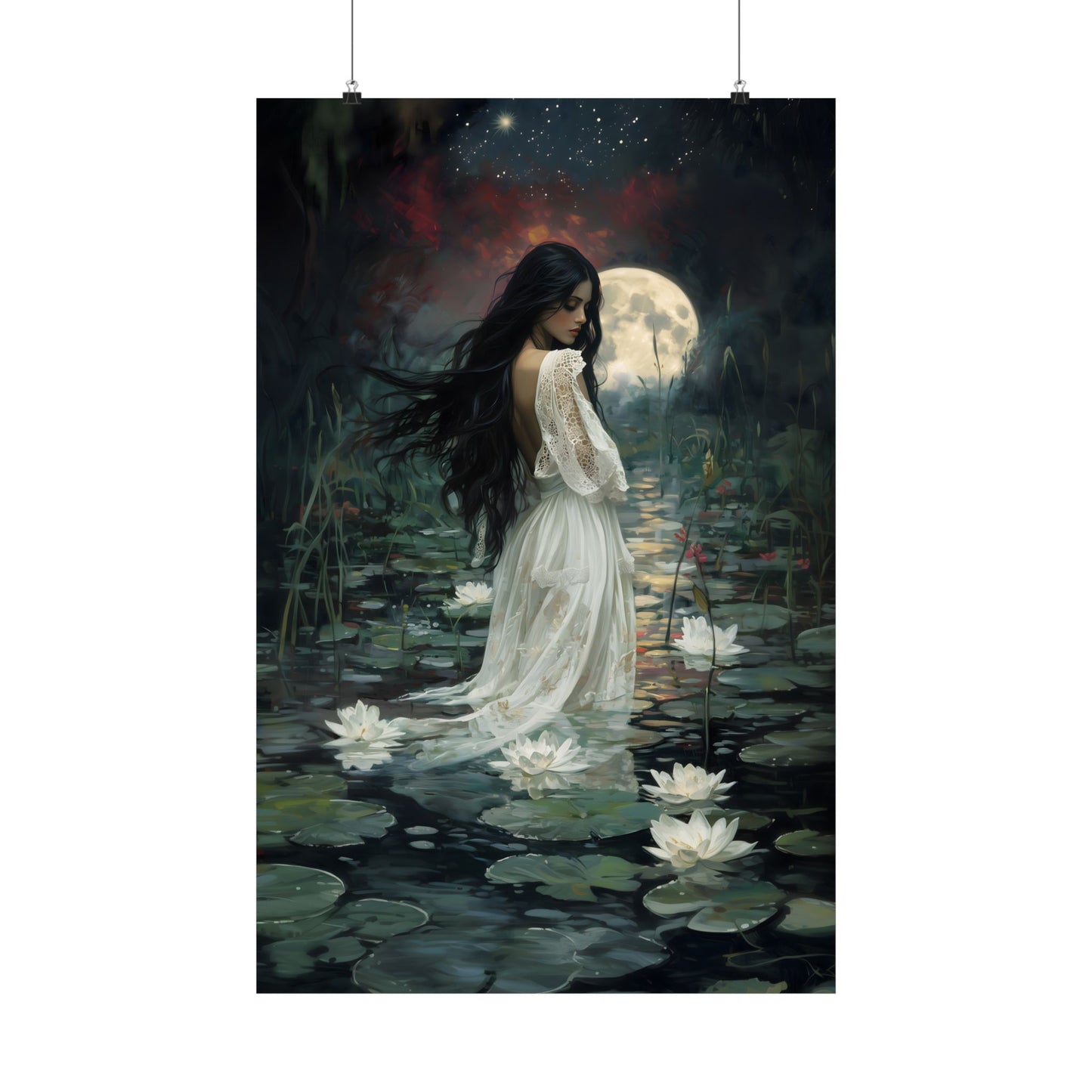 Lotus Lake Art Print