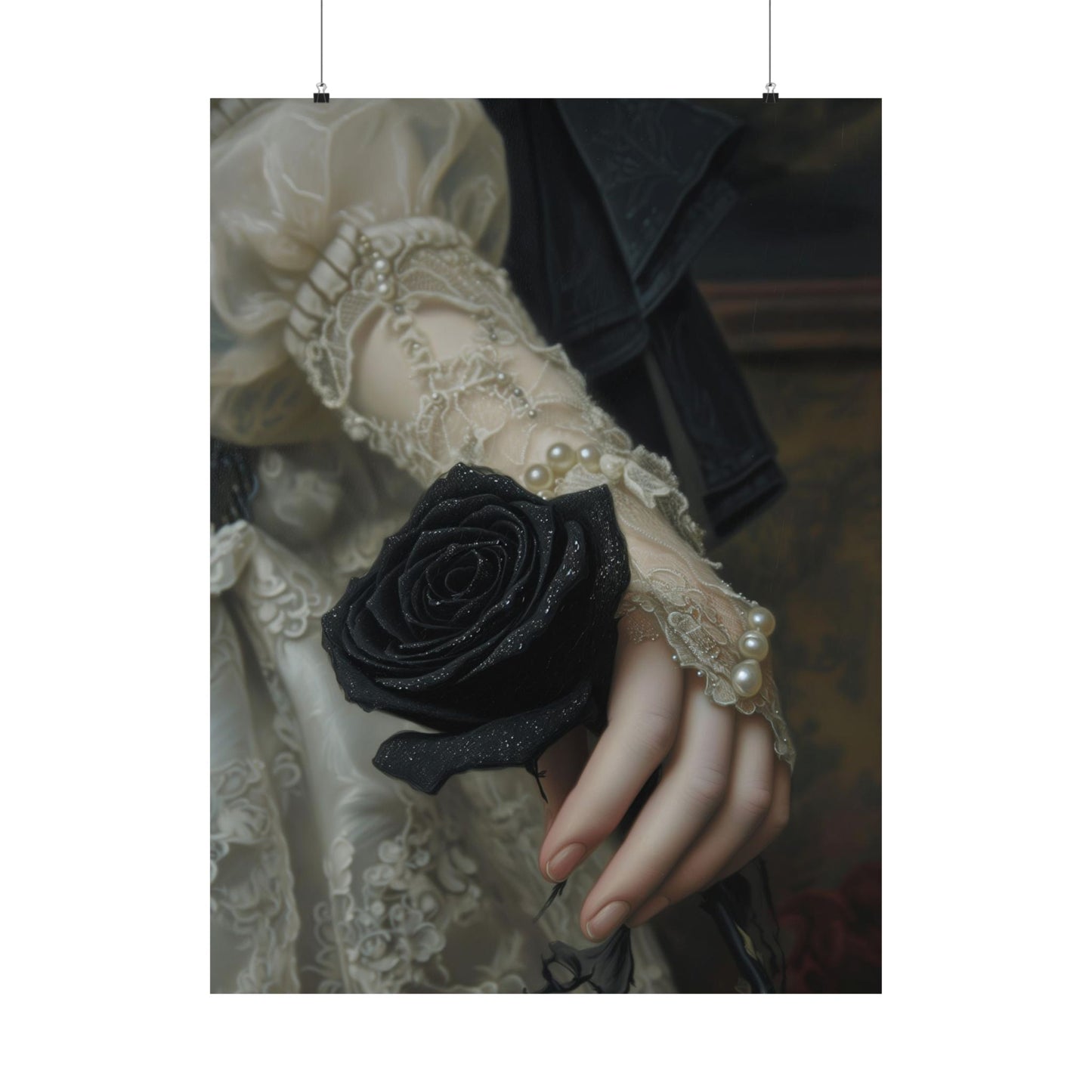 Black Rose Art Print