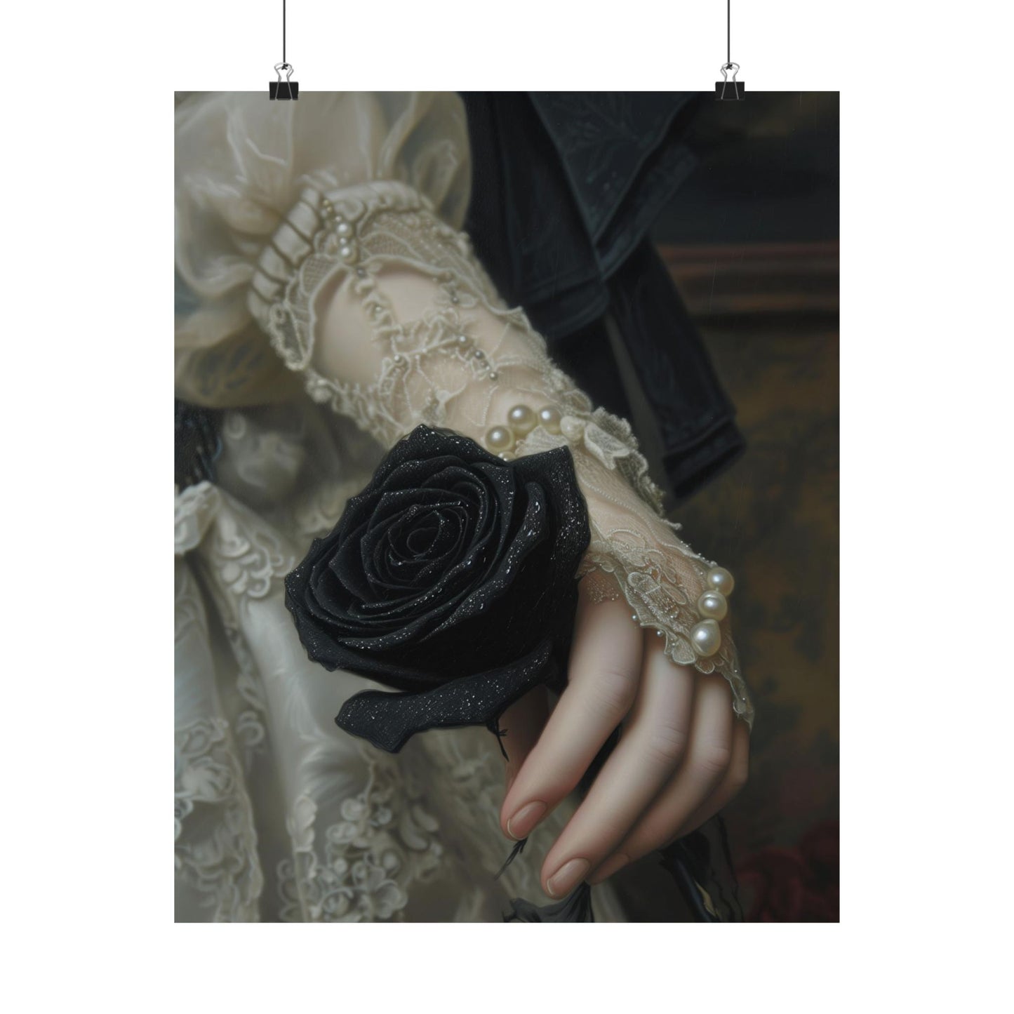 Black Rose Art Print