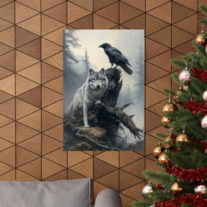 Raven and Wolf Art Print