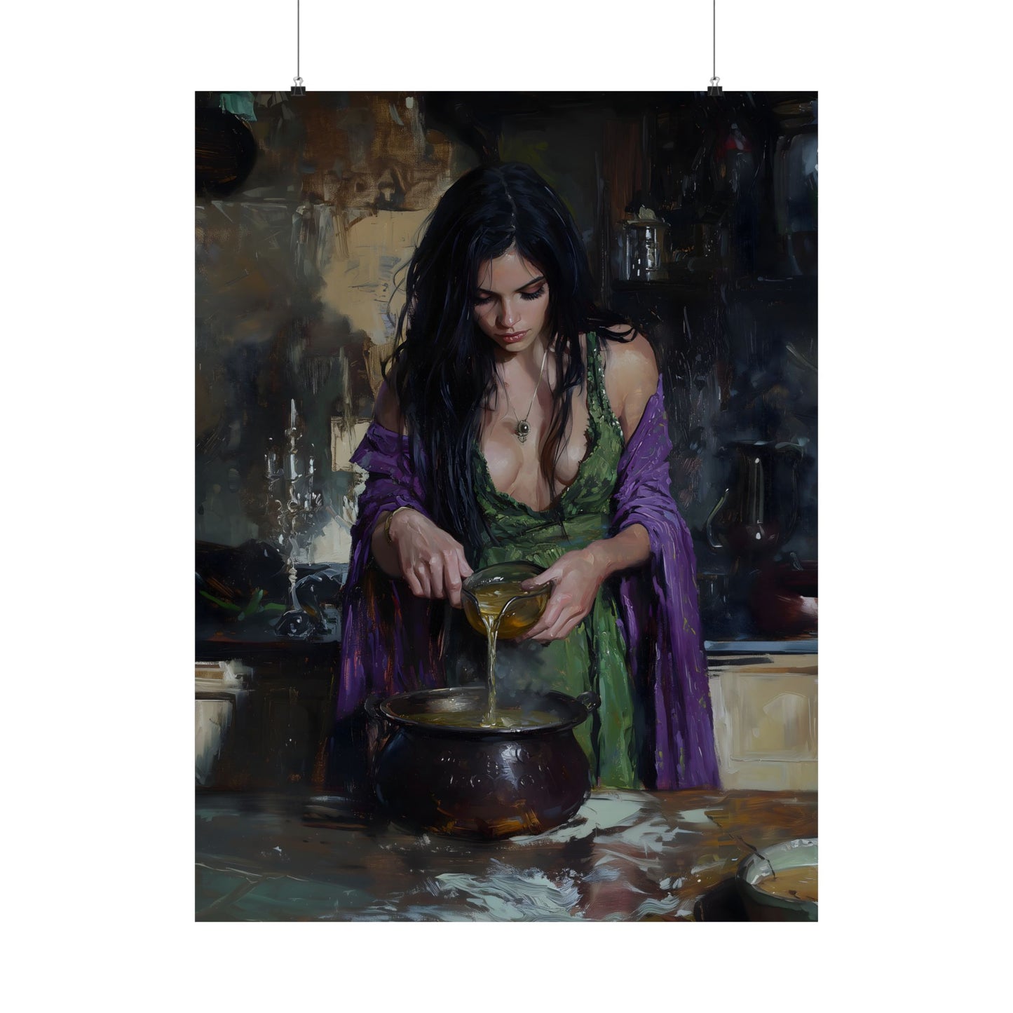 Witchy kitchen Art Print