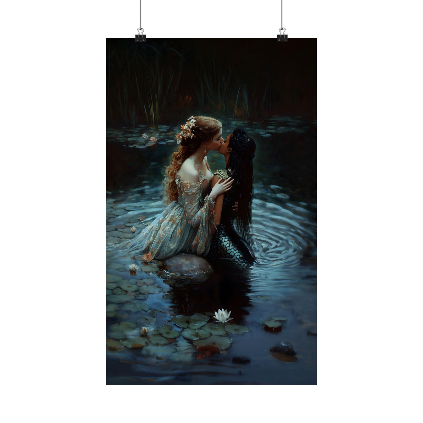 Mermaid Lovers Art Print