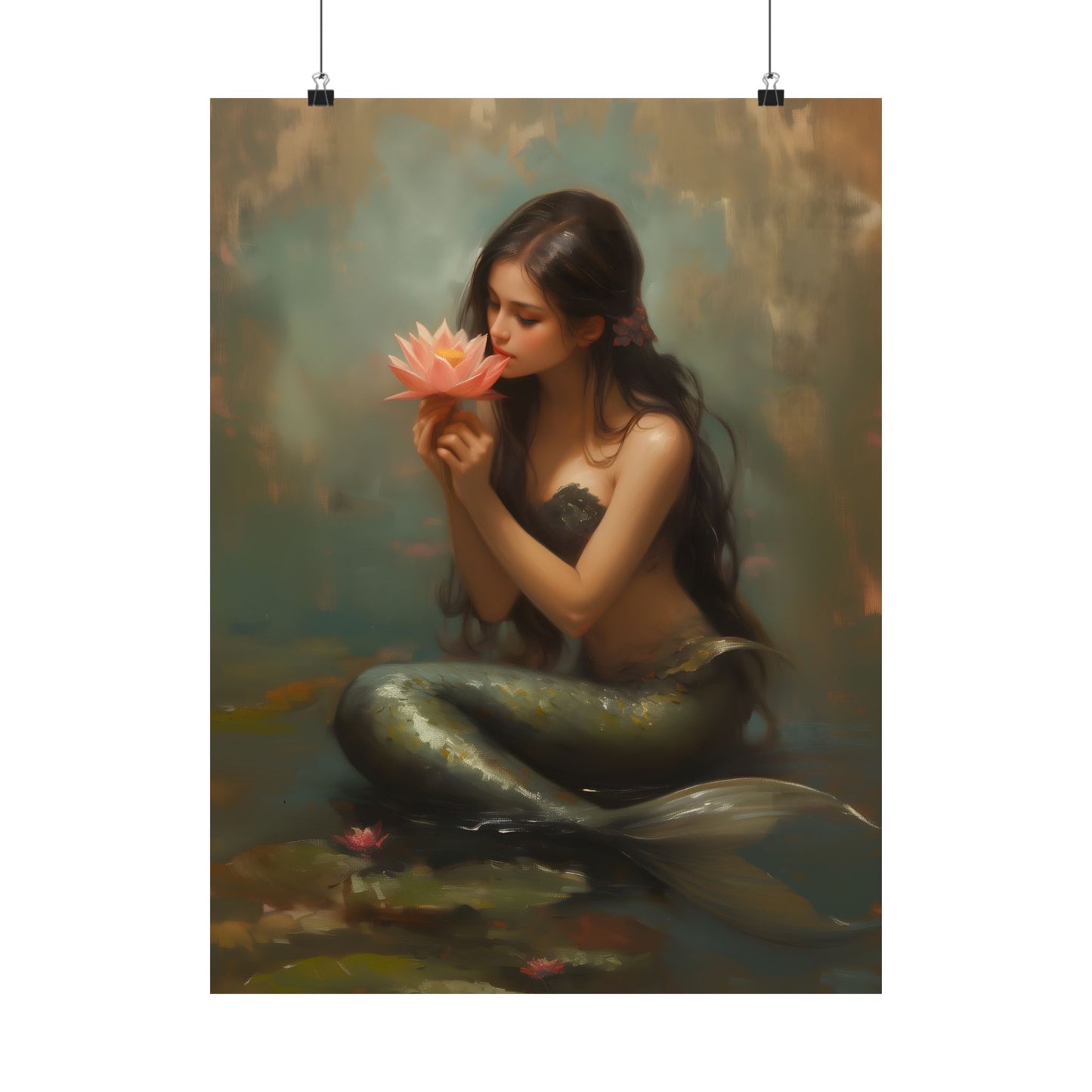 Lotus Mermaid Art Print