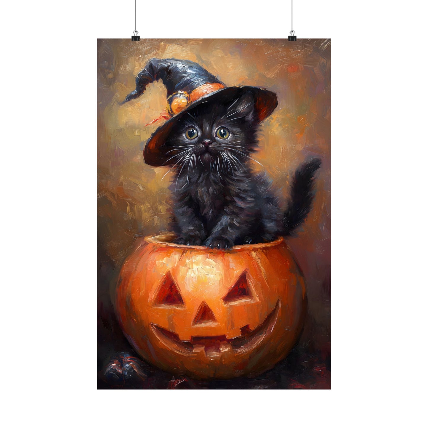 Pumpkin Kitten Art Print